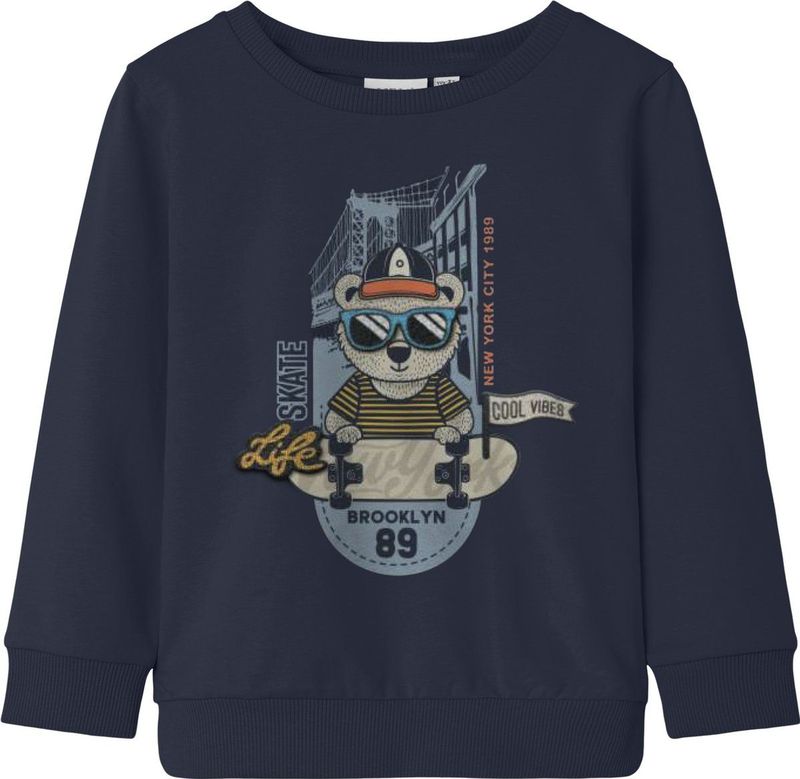 Name It mini jongens trui LEN Blue Regular Fit
