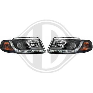 Audi - Diederichs 1016585 - Koplampen Set - Zwart - Transparent - LED - Voor Voertuigen Met Lichthoogteregeling