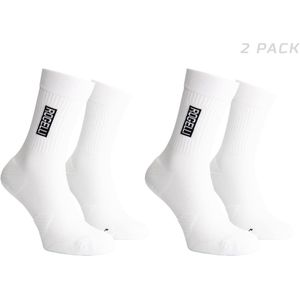 Rogelli Distance Hardloopsokken Unisex - 2-pack - Wit - Maat 40-43