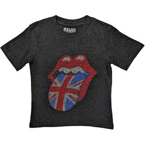 The Rolling Stones - British Tongue Kinder T-shirt - Kids tm 8 jaar - Zwart