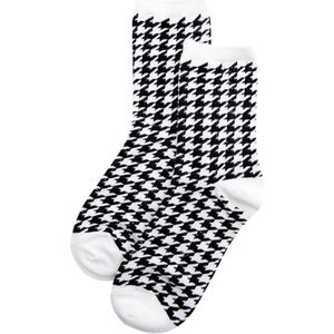 Sokken met pied de poule print - Katoen - Uniseks - Schoenmaat 38-45