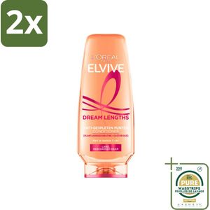 L'Oréal Elvive Dream Lengths Conditioner 200 ml - Voordeelverpakking - 2 stuks - Lang haar - Beschadigd haar