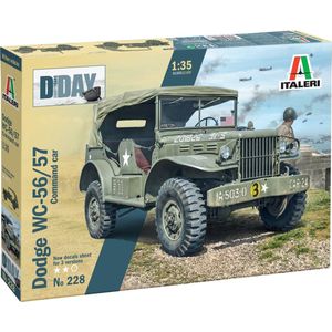 1:35 Italeri 0228 Dodge WC-56/57 Command Car Plastic Modelbouwpakket