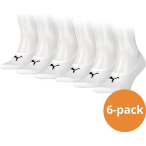 Puma - Footies - Unisex Invisible Sokken - Wit - 6 Paar
