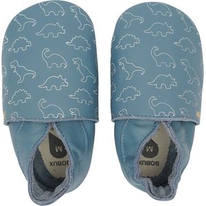 Bobux Soft Soles - Baby Slofjes Leer - Dino Blue - Maat 22