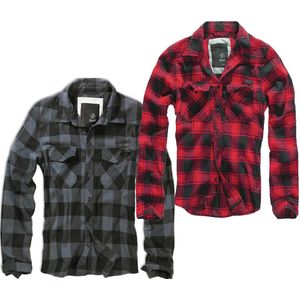 Brandit Overhemd -3XL- Checked Zwart/Grijs