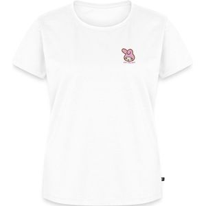 My Melody Geborduurd Portret Premium T Shirt Dames