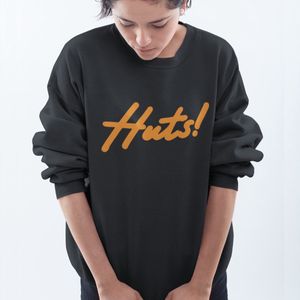 Zwarte Koningsdag Trui Huts Oranje - Maat XL - Uniseks Pasvorm - Oranje Feestkleding