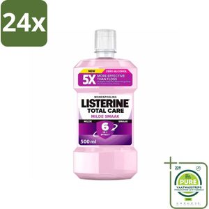 Listerine – Mondwater – Total Care – Extra mild – 500 ml - Voordeelverpakking - 24 stuks - Mondspoeling - Mondverzorging