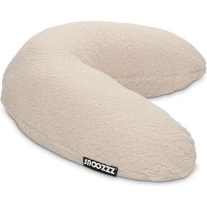 Snoozzz Voedingskussen Small met afneembare hoes Teddy Naturel - Fiber vulling - 120 cm