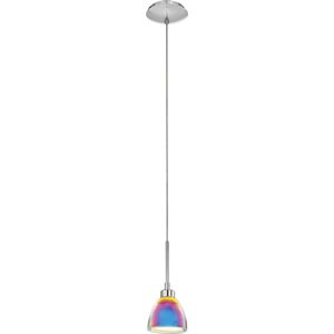 EGLO Acento - Hanglamp - 1 Lichts - Chroom - Wit, Regenboogkleur