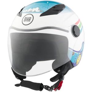 BHR 838 Kids – Kinderhelm Scooter – Veiligheid voor uw Kind – Scooterhelm voor Kinderen – Kinderhelm Motor - Oceaan – Maat S