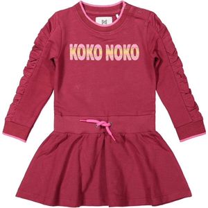 Koko Noko Meisjes jurk burgundy maat 140
