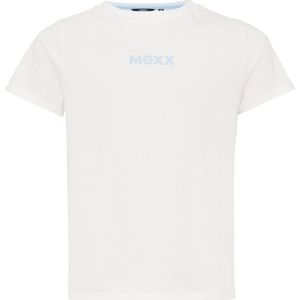 Mexx Basic Short Sleeve With Chest Print - Jongens Kleding - Off White - Maat 158-164