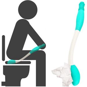 Afveeghulp toilet - 1 stuk - hulpmiddel afvegen wc papier billen - Heupdoekjeshulpmiddel - Toilethulpmiddel voor ouderen - 38 cm lang Comfortdoekje - Buigvrij toiletdoekje voor zwangere vrouwen - Kan toiletpapier of vochtige doekjes aan