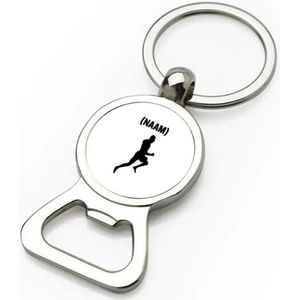 Akyol - hardloop met eigen naam flesopener - Hardlopen - hardloper - sport - 9 bij 3 cm