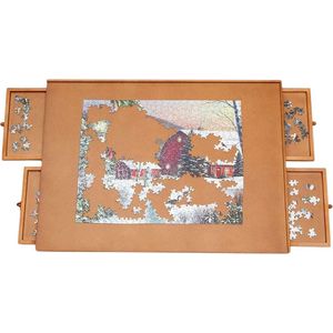 White-label Puzzeltafel - Puzzelmat - Puzzelmap - Bruin
