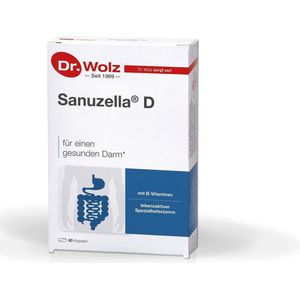 Dr. Wolz Sanuzella D | Huidondersteuning via de darm | Candida en Diaree| Dermatologisch supplement