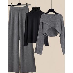 3 delige prachtige hoog kwaliteit dagelijkse dames set outfit huispak maat L