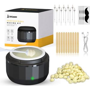 Bolusso Wax Apparaat voor Neus en Gezicht - Compact en Betaalbaar - Wenkbrauw Wax Bundel - Ontharingsset - Wax Heater - Wax Parels - Ontharingsapparaat - Wax Beans Starter Set