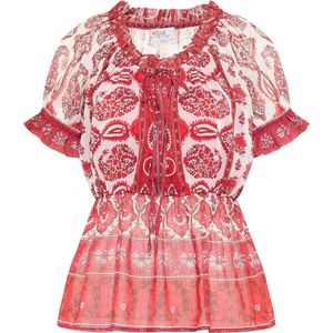 usha - Blusenshirt - Semitransparant - Allover-Flower-Print - Boho-Stijl