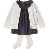 Vertbaudet - 3-delige Babyset - Gilet - Jurk - Maillot - Meisjesbaby