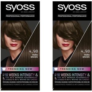 SYOSS Color baseline 4-98 Paris Brown - 2 Stuks