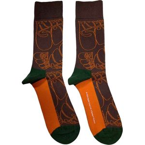 The Beatles - Rubber Soul Text Outlines Repeat - Sokken - Multicolours