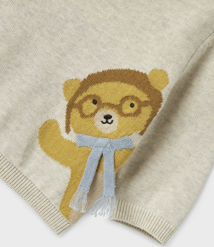 NAME IT - NBMKANO - Gebreide Trui - Ecru - Duifblauw - Karamel - Pueblo