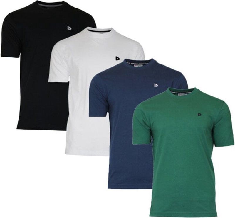 Donnay - T-shirt Vince - Sportshirt - Zwart - 4-Pack