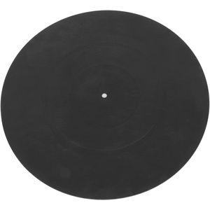 EGoods - Trillingsreductie Statische Slipmat voor 12 Inch Platenspeler - Rubberen Draaitafelmat met Antislip en Labelsleuf