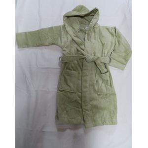 Badjas - Licht groen - Met kap -Jongens en meisjes - 6 jaar 116