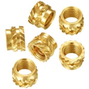 Pack of 100 Thread Inserts Brass Knurled Nuts Thread Insert Kit Assortment Kit for Plastic Parts for 3D Printer Parts M4 x 6mm