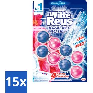 Witte Reus - Kracht Actief Toiletblok - Bloesem - 2 Toiletblokken - Bulkverpakking - 15 stuks