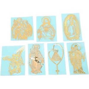 7 Stuks Jezus Christelijke Stickers - Doe-het-zelf Telefoonhoesje - Maagd Maria-stickers voor Scrapbooking - Journaling - Laptopbagage .