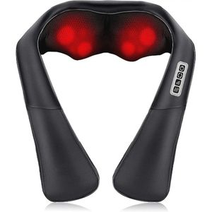 Verwarmd Nekmassageapparaat - Schouder- en Rugmassage - Shiatsu Massager met 3 Snelheden