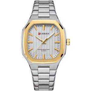 Curren - Luxe Herenhorloge - Mannen - Zilveren Polsband - Zilver Goud - Luxe Doos