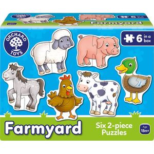 Orchard Toys - Farmyard - Boerderij puzzels - 2 stukjes per puzzel - vanaf 18 maanden