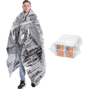 Thermische Mylar Nooddeken - 50 Stuks - Waterdichte en Winddichte Overlevingsdekens voor Kamperen en EHBO