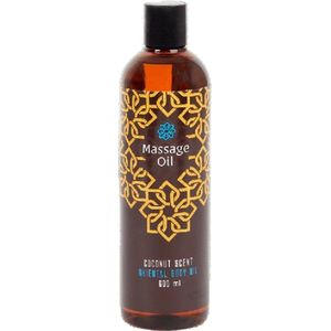 Massage olie ""Kokos geur / Coconut scent"" Oriental Body Oil - Bruin / Transparant - Olie / Kunststof - 600 ml - Massage - Olie - Ontspannen - Spa - Valentijnsdag - Valentijn