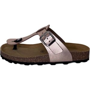 Q Fit Katja gold fantasy teenslipper (Maat - 38, Kleur - Metallic)