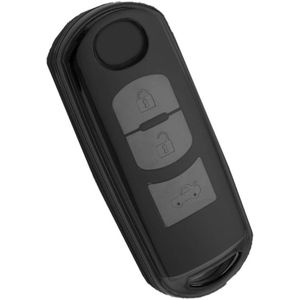 Autosleutel hoesje - TPU Sleutelhoesje - Sleutelcover - Autosleutelhoes - Geschikt voor Mazda - Dark Clear - A4 - Mazda 6, Mazda 3, Mazda 2, Mazda MX-5, Mazda CX-30, Mazda MX-30, Mazda CX-5, Mazda CX-60 - Auto Sleutel Accessoires gadgets - Kado - C