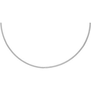 Lucardi Dames Ketting gourmet schakel - Echt Zilver - Ketting - Cadeau voor vrouwen - 50 cm - Zilverkleurig