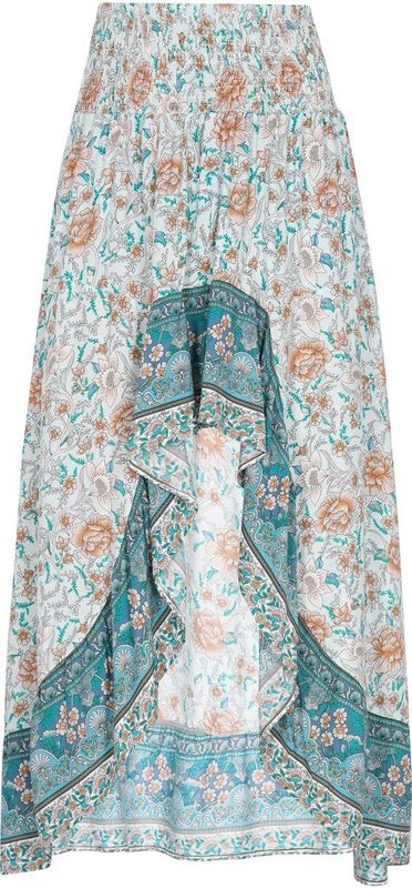 usha FESTIVAL Rok  beige / camel / aqua / pastelblauw