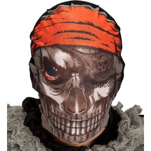 Carnival Toys Verkleedmasker Piraat Textiel Grijs/rood One-size