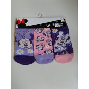 Minnie Mouse -enkelsokken Minnie Mouse - 3 paar - meisje - maat 31/34