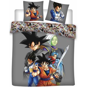 Dragon Ball Z Dekbedovertrek Goku - Lits Jumeaux - 240 x 220 cm - Grijs