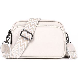 TAN.TOMI Schoudertas - Crossbody Tas - Crossbodytas - Damestas - Telefoontas - Klein handtas dames - valentijn cadeautje - Melk wit