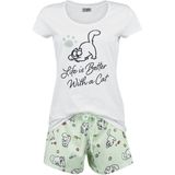 Simon's Cat - Pyjama - Meerkleurig - Life Is Better With A Cat