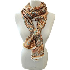 Elegante dames satijn sjaal -Youhomy accessoires XL Silk sjaal 78X185 CM - Dunne Langwerpige satijn sjaal - zijden sjaal- Luxe shawl- Omslagsjaal- Moederdag cadeau- Bloemen Design| cadeaus voor vrouwen| Moederdag| Verjaardag cadeau